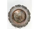 SILVER PLATE SERVING TRAYS with GRAPE MOTIF