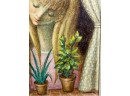 R. MORA (B 1909) 'SPANISH GIRL WITH FLOWERS'