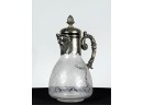 CONTINENTAL ETCHED GLASS PITCHER w NORTH WIND