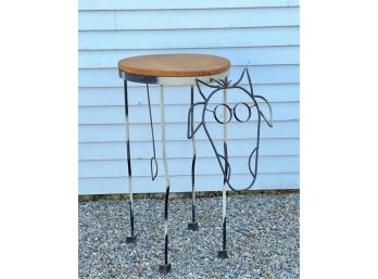 DESIGNER MADE WROUGHT IRON COW TABLE