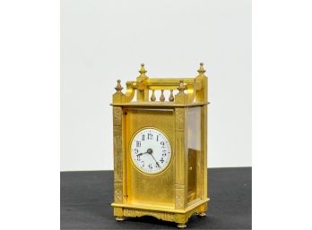 GILT BRONZE FRENCH CARRIAGE CLOCK