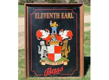 LARGE HAND PAINTED BASS ALE ADVERTISING SIGN