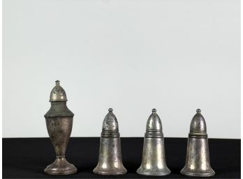(4) WEIGHTED STERLING SILVER SALT & PEPPER SHAKERS