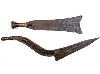 (2) UNUSUAL CONGOLESE SWORDS