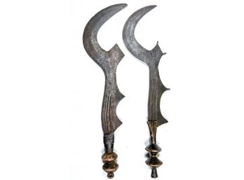 (2) CONGOLESE NGULU SWORDS - EXECUTIONERS WEAPON