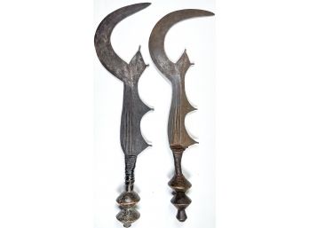 (2) CONGOLESE NGULU SWORDS - EXECUTIONERS WEAPON