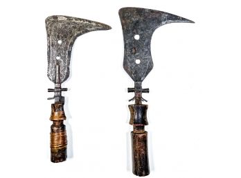 (2) CONGOLESE TRUMBASH KNIVES