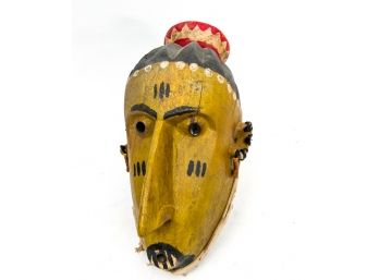 CARVED & PAINTED WEST AFRICAN MASK