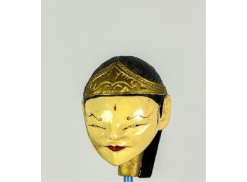 LACQUERED SOUTH EAST ASIAN MARIONETTE HEAD