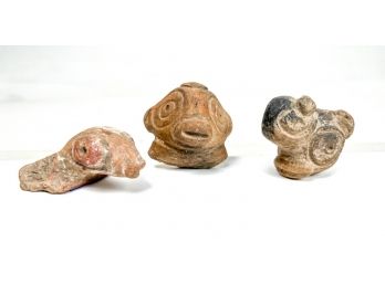 (3) FIGURAL PRE-COLUMBIAN POTTERY FRAGMENTS