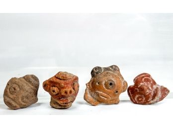 (4) FIGURAL PRE-COLUMBIAN POTTERY FRAGMENTS