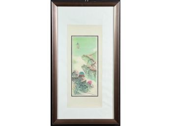 SIGNED & HAND COLORED GREAT WALL OF CHINA PRINT