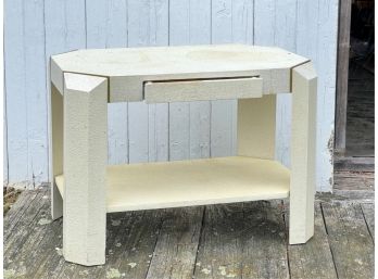 (2) TIERED DESIGNER QUALITY MID CENTURY END TABLE