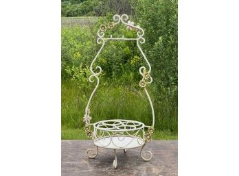 WROUGHT IRON GARDEN PARTY DECANTER STAND