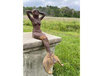 CAST IRON MERMAID in RELAXED POSE