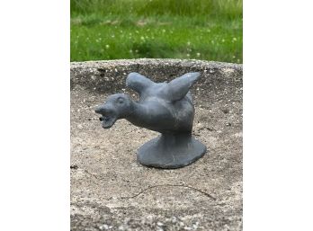 EARLY FIGURAL GOOSE LEAD FOUNTAIN