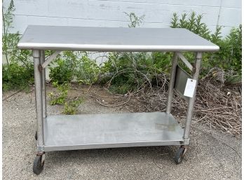TABCO STAINLESS STEEL WORK TABLE with LOWER SHELF