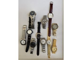 GROUP OF MENS WRIST WATCHES