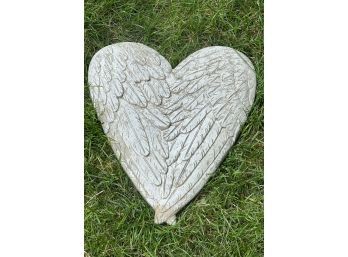 CERAMIC / COMPOSITION HEART with ANGLE WINGS
