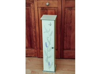 CD CABINET DECORATED with BUTTERFLY & FLOWERS