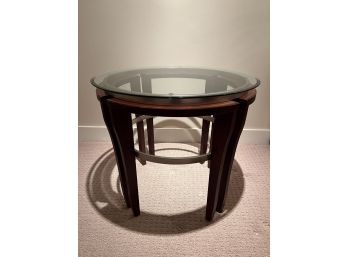 CONTEMPORARY ROUND END TABLE