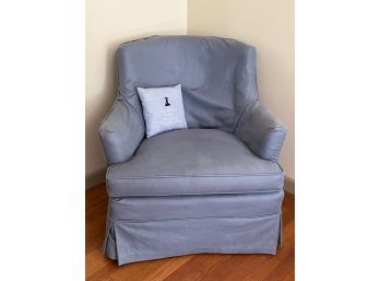 SMALL UPHOLSTERED BEDROOM ARMCHAIR