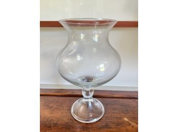 LARGE FOOTED GLASS BOWL