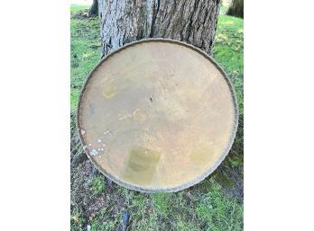 LARGE and HEAVY GAUGED ROUND BRASS TRAY