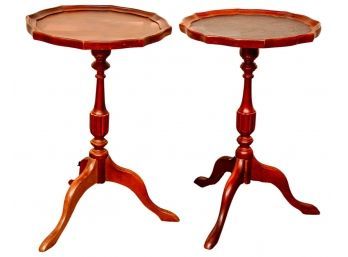 (2) QUEEN ANNE STYLE MAHOGANY STANDS