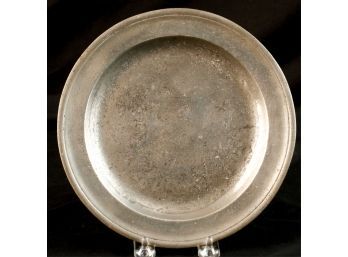 AMERICAN or ENGLISH PEWTER PLATE