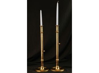 PAIR of VERY TALL PUSH-UP ALTER CANDLESTICKS