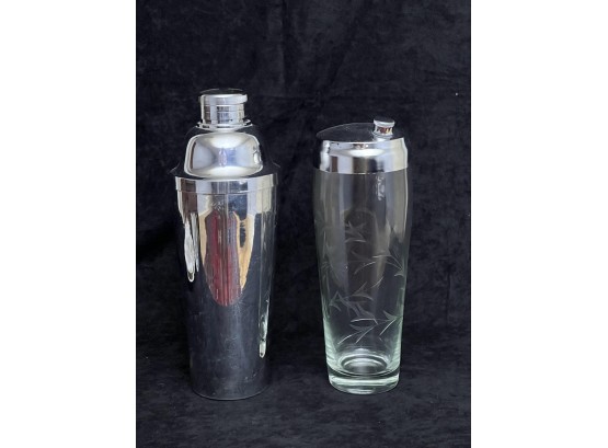 (2) VINTAGE COCKTAIL SHAKERS