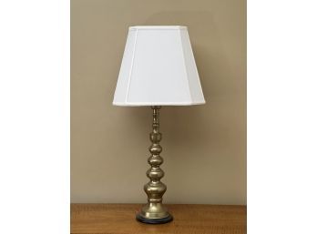 FAUX TURNED BRASS TABLE LAMP