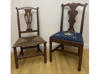 (2) CHIPPENDALE SIDE CHAIRS