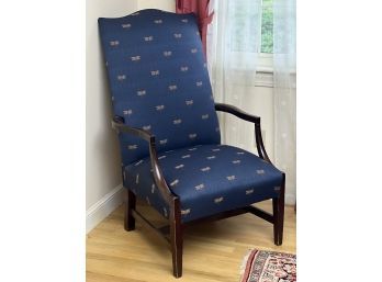 DRAGONFLY UPHOLSTERED HEPPLEWHITE LOLLING CHAIR