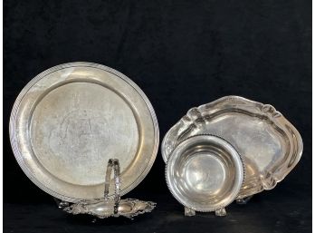 (4) STERLING TRAYS