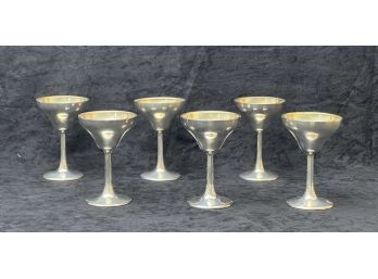 (6) STERLING CHAMPAGNE COUPES