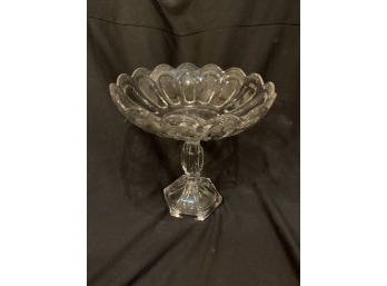 EARLY GLASS COMPOTE.