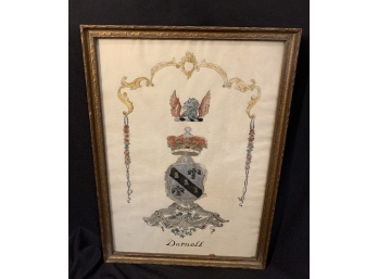 ORIGINAL WATER COLOR OF DARNALL FAMILY CREST.