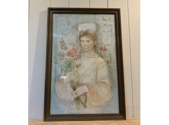 EDNA HIBBLE SIGNED PORTRAIT. PURCHASED AT