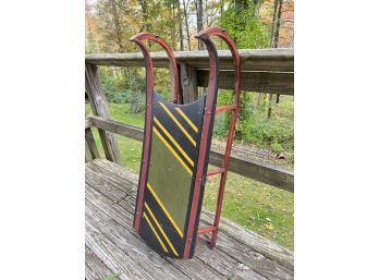 ANTIQUE HAND PAINTED CHILDS SLED