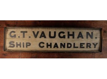 G.T. VAUGHAN SHIP CHANDLERY TRADE SIGN