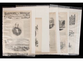 HARPER'S WEEKLY IMAGES of NH CITYS & ISLES