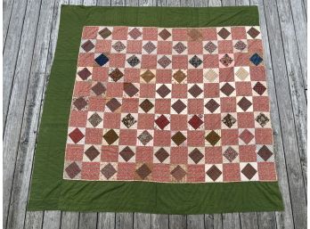 ANTIQUE QUILTED COVERLET