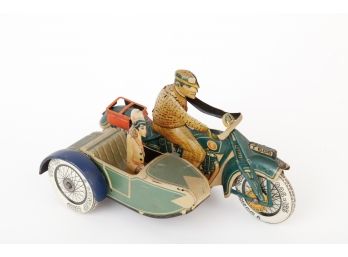 TIN LITHO WIND-UP of MOTORCYCLE with SIDECAR
