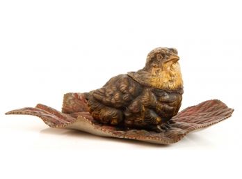 FIGURAL COLD PAINTED AUSTRIAN BRONZE INKWELL