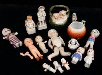 GROUPING OF ANTIQUE BISQUE FIGURINES