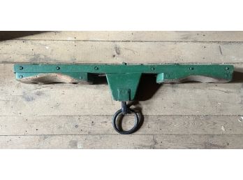 (Late 19th c) OXEN YOKE in GREEN PAINT
