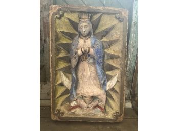 EXTREMELY HEAVY MOTHER MARY SCULPTURE