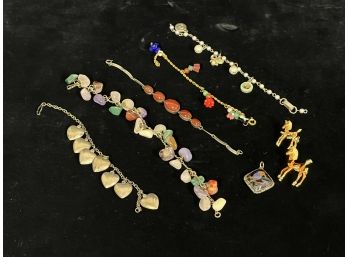 GROUPING OF JEWELRY with POLISHED STONES